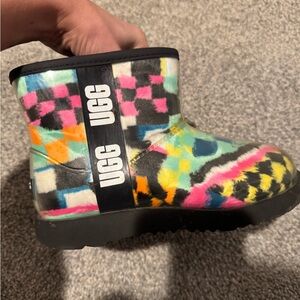 UGG Kids Multicolor Checkered Boots